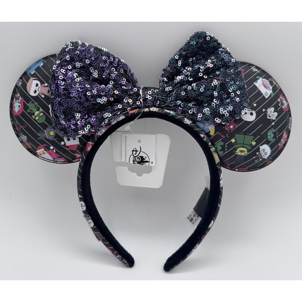 Disney Loungefly Nightmare Before Christmas Mickey Ears Headband Jack Sally New